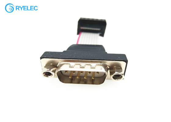 Szeregowy płaski kabel RS232 D-Sub DB9 9-pinowy męski na IDC 10-pinowy żeński dostawca