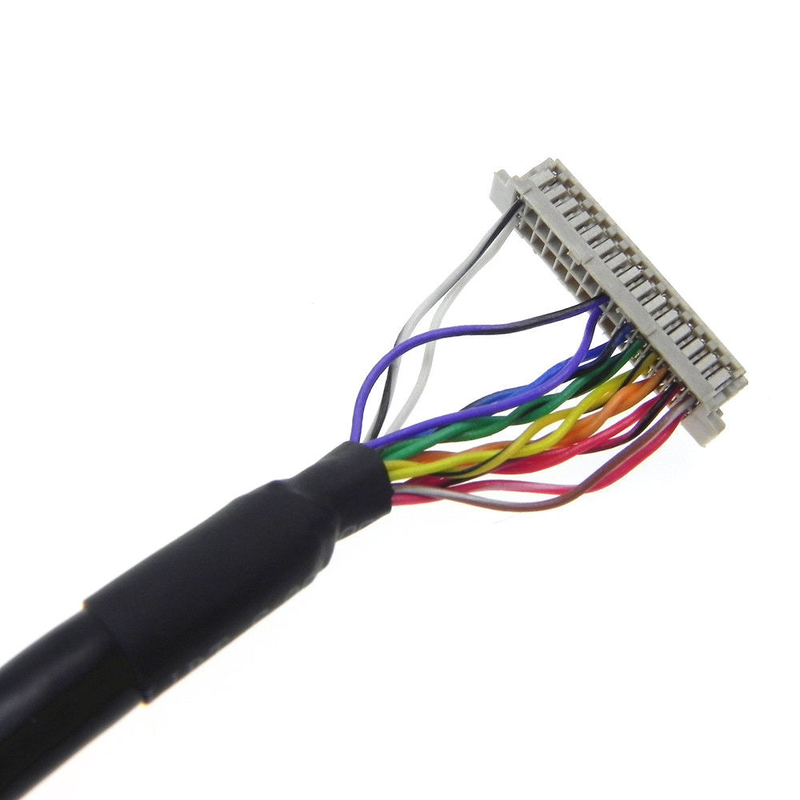 Niestandardowy wyświetlacz LCD  Zespół kabla LVDS Df13 1,25 mm Gniazdo Pitch DF20-20DS-1C 20 Pin
