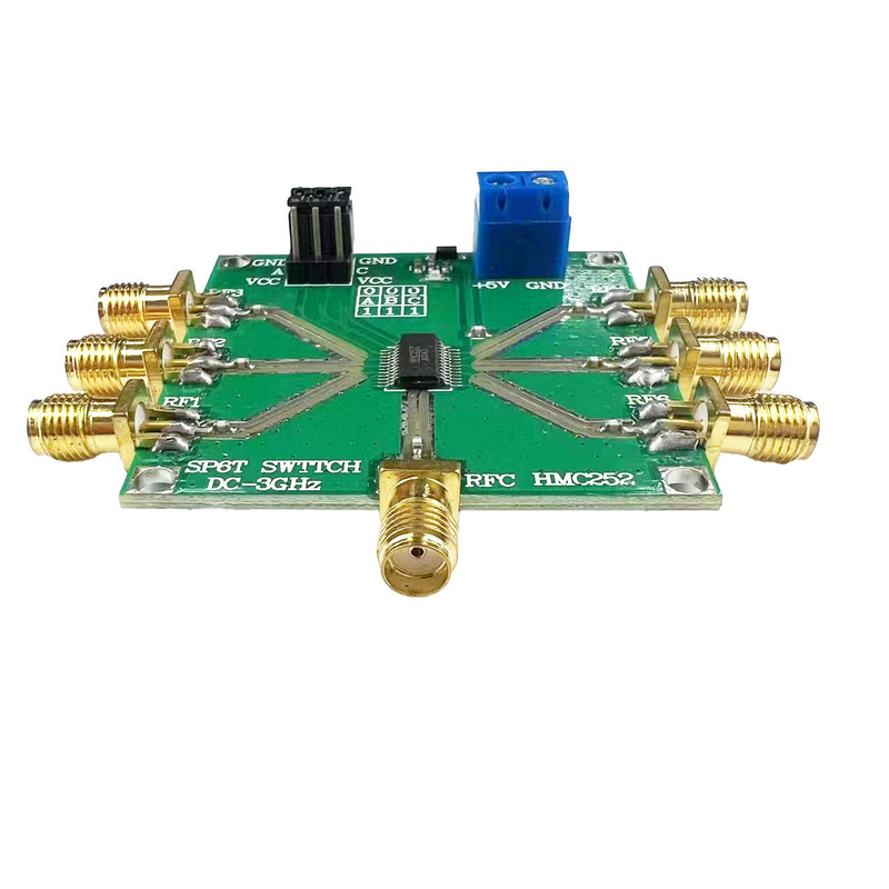 Zgromadzenie płyt PCB dla sterownika silnika HMC252 DC-3GHz RF niekonkurencyjny klucz SP6T klucz RF klucz CATV/DBS MMDS dla 3V-5