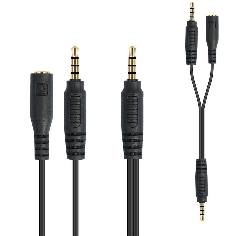 Rozszerzenie kabli 2 w 1 3.5 Stereo Plug do 3.5 Stereo Plug do 4/1 