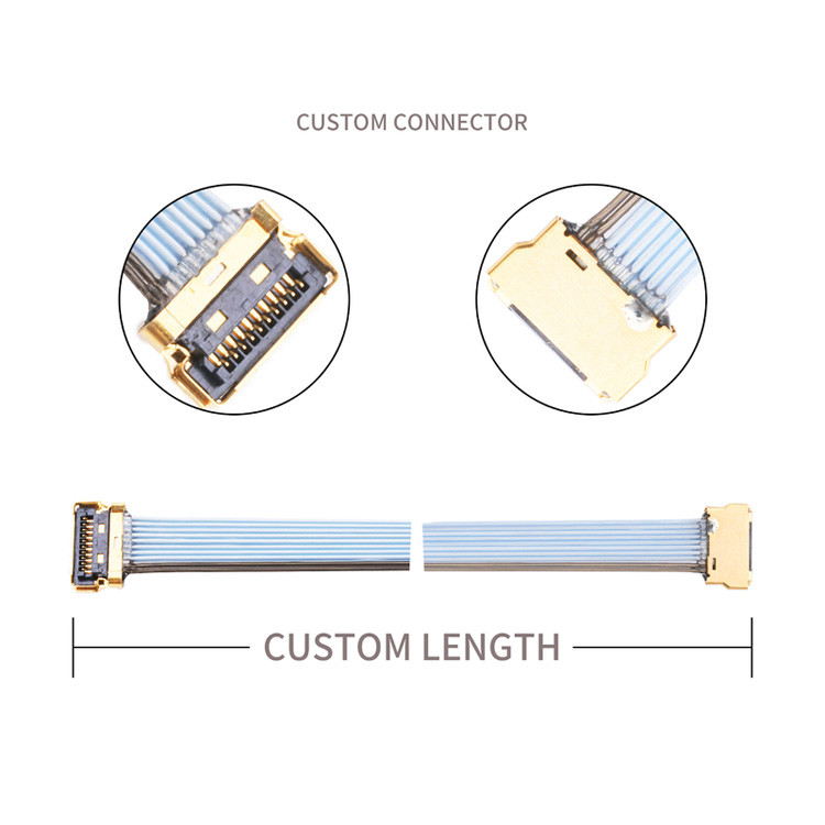 LVDS Kabel Kabel UY 10P 0.35mm Pitch I Pex 20857-010T-01 Zestawy kabli dla kabli mikro-koaksjalnych Ipex