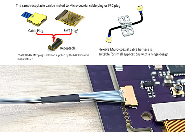 LVDS Kabel Kabel UY 10P 0.35mm Pitch I Pex 20857-010T-01 Zestawy kabli dla kabli mikro-koaksjalnych Ipex