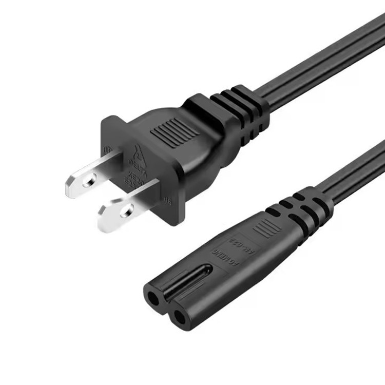 Dobrą jakość czysta miedź 120V 18 Awg 2pin C7 Extension Line Spt-2 White AC Power Cord 5FT 2 Prong For Home Appliance Lap