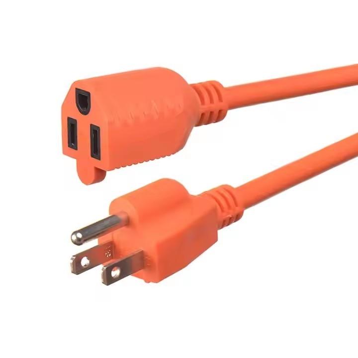 SJWT #12/14/16 AWG kabel przedłużeniowy 10A 13A 15A 125V rodzaje uziemienie 3pin elektryczne 125v USA przewody zasilania