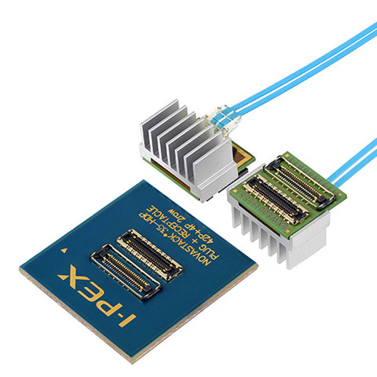 Połączenie modułu optycznego centralnego PCB o wysokiej gęstości niskiej mocy 21001-042E-01 do IPEX LIGHTPASS-EOM 100G 88001-000T-25-01
