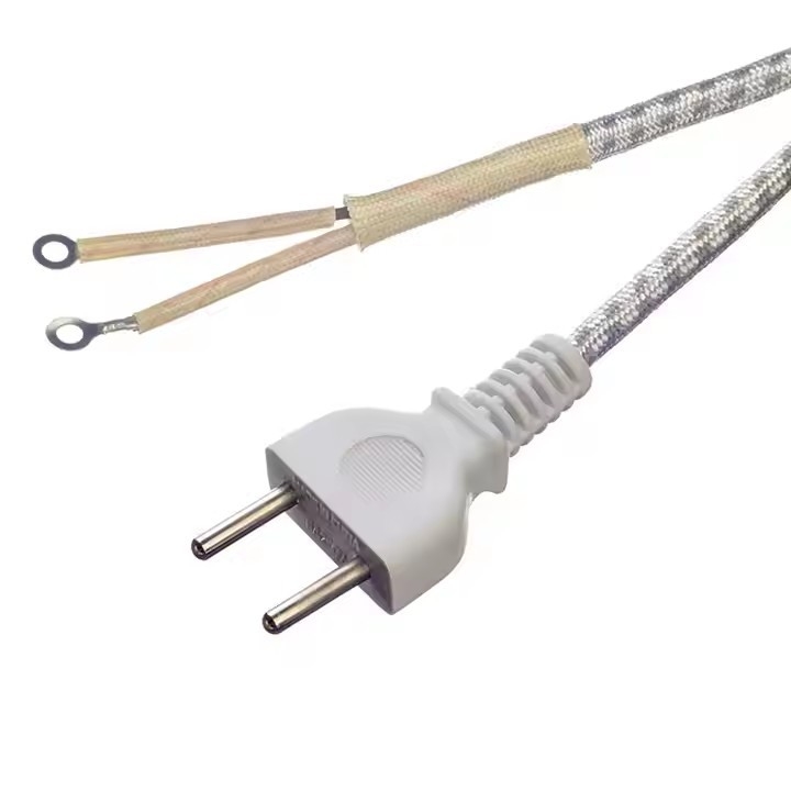 Gorąca sprzedaż 2 Pin 220v 16a Włókno z przędzy Lampa LED E27 Dc Miedź Linka elektryczna Karachi do żelaza w Pakistanie