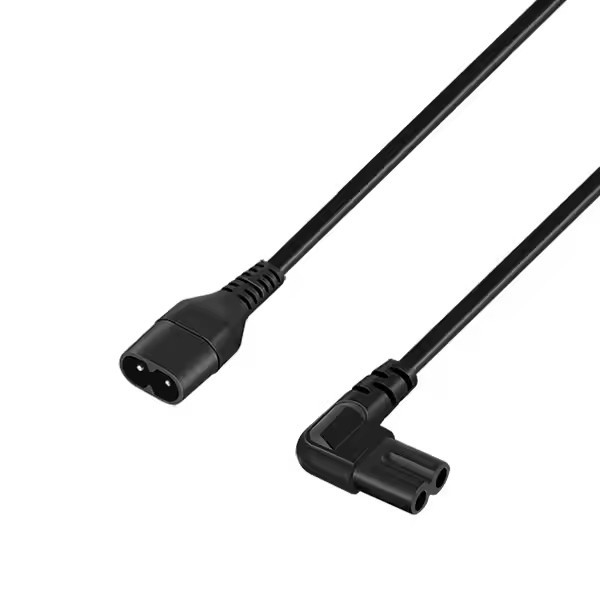 2.5A 250V CCC VDE ETL Zatwierdzony przez IEC przewód zasilający przedłużeniowy C7 Złącze pod kątem prostym C7