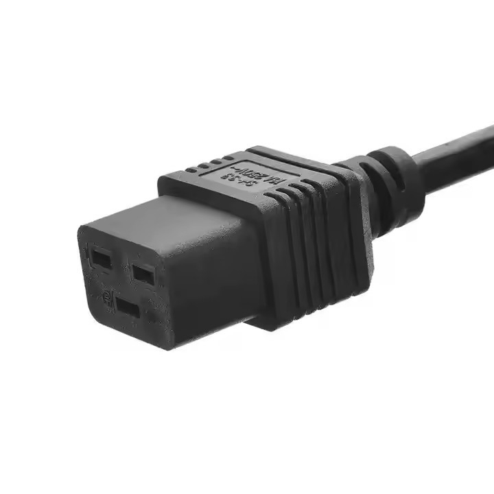 Iec-60320 3 Prong H05vv - F 3G 0,75 Złącze C19 do C20 Złącze Miedziane Przewodnik Kabel prądu dla urządzeń domowych