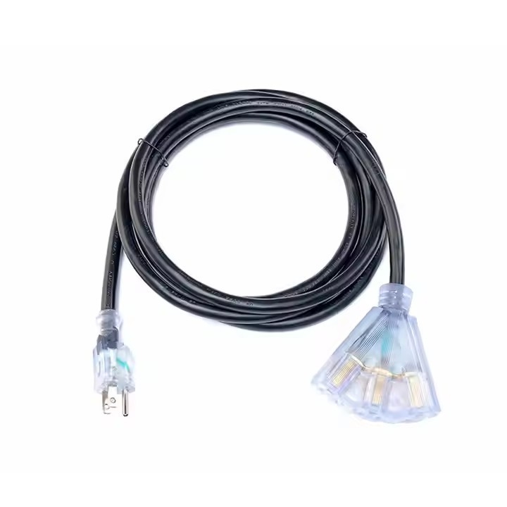 ETL Approval Heavy Duty Us 3-prong 10 ft Long 12 Gauge Extension Cords 50 ft 2 Prong Light Cord