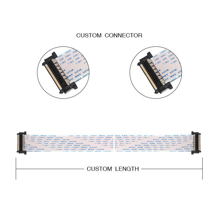 16-pin FFC FPC Kabel 0,5 mm Pitch Typ A 20628 80C 60V VW 1 LVDS Display Connector