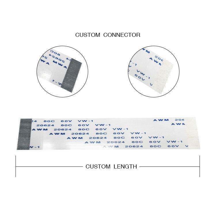 0.5mm 35-pin Ffc Fpc elastyczny płaski kabel UL Standard 150mm w długości
