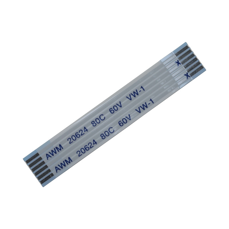 FFC Cable Custom 6 Pin 1.25mm Pitch Ogólna długość 30~2000mm P7 Typ Flexible Flat FFC Awm Cable For Electronic