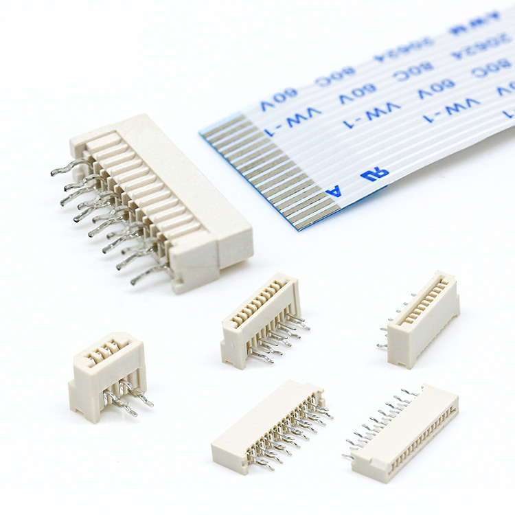 Zamówienie 1.25mm Pitch Awm 20624 80c 60v Vw 1 FFC FPC Connector 16 24 45 80 Pin Wire Harness Flexible Flat Cable PCB Socket