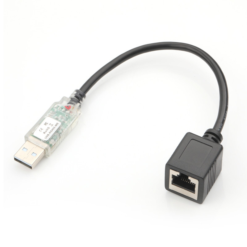 Przemysłowe adaptery kablowe na zamówienie USB-A RJ422 do RS232 Port sieciowy Kabel debugowy inżynierii sieciowej