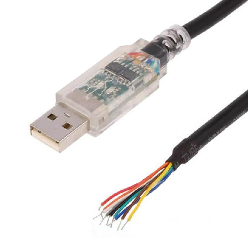 Przemysłowy przewód drutu na zamówienie RS-422 kabel protokołu seryjnego USB-RS422-WE-1800-BT do drutu na pół