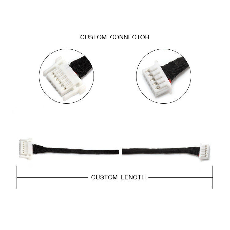 Niski profil Wire Harness JST SHJP-06V-S ((HF) 6 Pin To Molex 51021-0500 5-pin FCII LED Driver