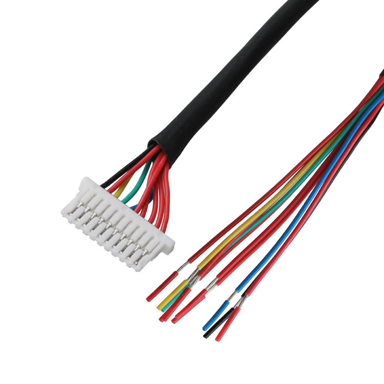 Lvds Cable 10P JST SHLP-10V-S-B Do Semi-Stripped Harnesses Niestandardowe zestawy kabli koaksjalnych Automotive