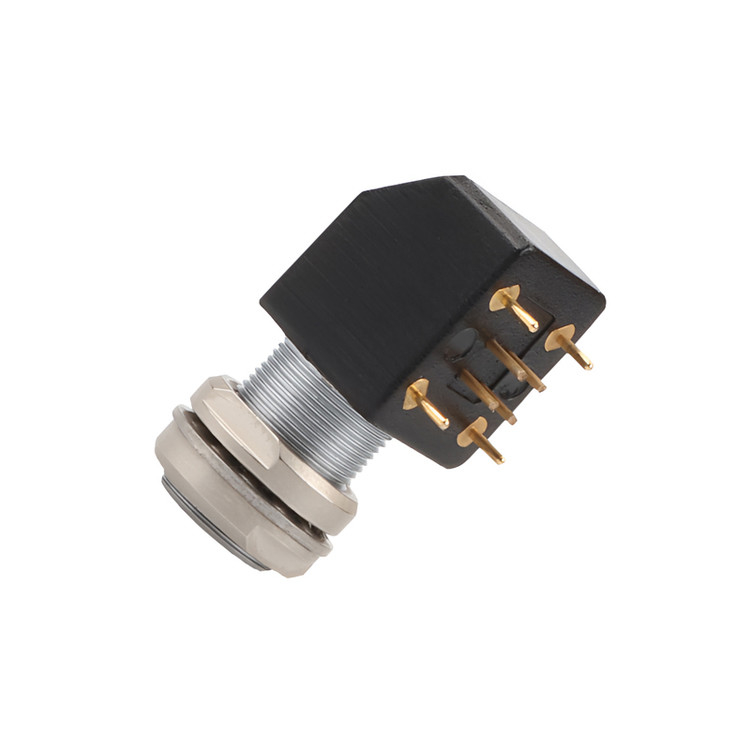 B Series Z12 4Pin Double Nut Fixed Angle Socket 90° Angled Double Nut Fixed for Printed Circuit Boards (Dwukrotna muszelka z 4 sztukami)