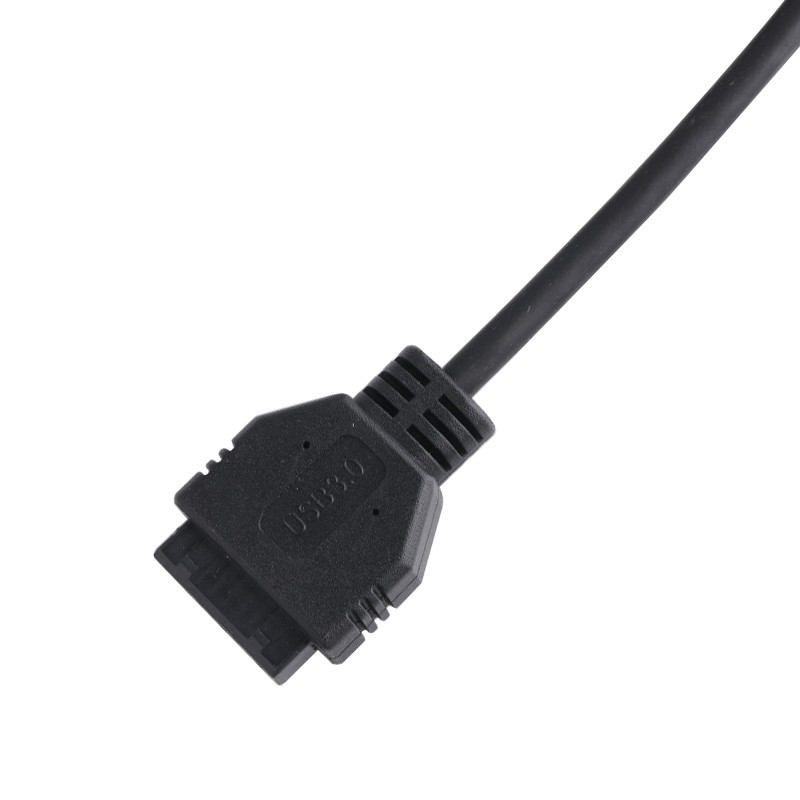 20P Kobieta USB 3.0 Typ-C do kablu adaptera IDC Wnętrzny rezystor Czarny drut PVC OEM ODM