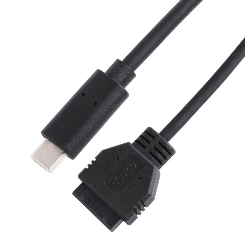 20P Kobieta USB 3.0 Typ-C do kablu adaptera IDC Wnętrzny rezystor Czarny drut PVC OEM ODM