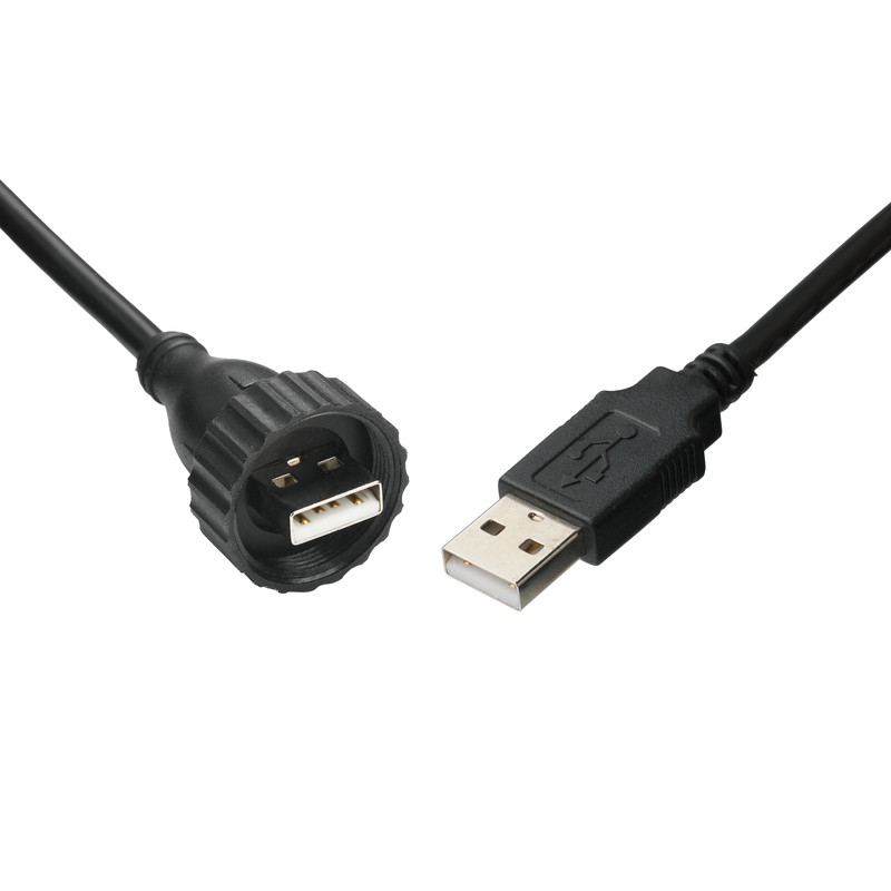 USB2.0 Typ A Męski Typ M Wodoszczelny Interfejs DO USB2.0 Kabel Przemysłowy Kabel Stałego Połączenia Danych dla Pojazdów