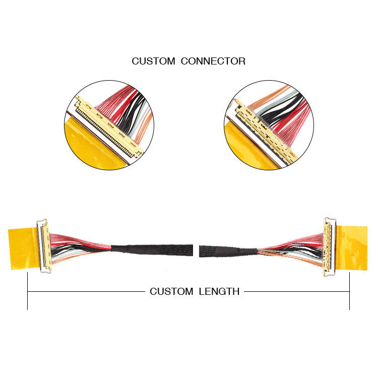 Fabryka 36AWG Lvds Kabel zestaw I Pex 20453-240t-01 Do 20453-240t-01 40P 0,4 mm Pitch