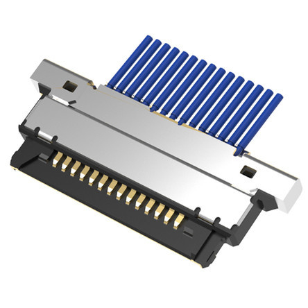 Mikro-koaksjalny zespół kabli 20345-015T-32R z 15 szpilkami, o odległości 0,4 mm i poziomym typie sprzężenia