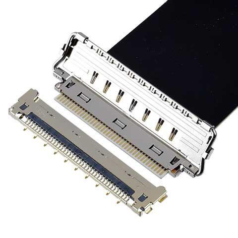 I-PEX kierunek sprzężenia poziomy 20856-050T-01 FFC Kabel koaksjalny 50P 0,4mm Pitch
