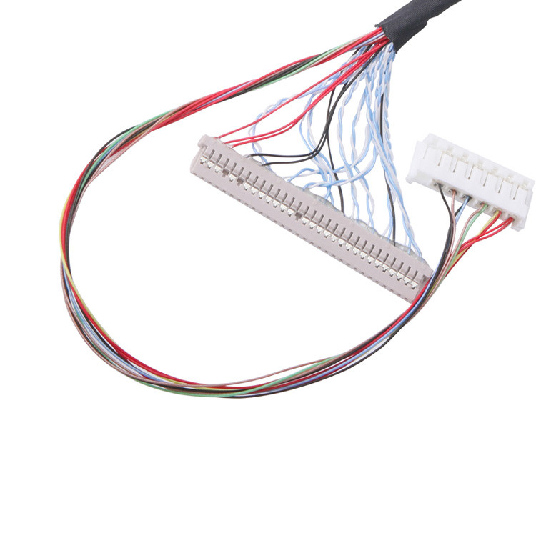 Połącznik mikro-koaksjalny typu sparowania poziomego do zamówienia 40 pinów kabli Lvds z 0,5 mm pasma kabli Lcd Lvds