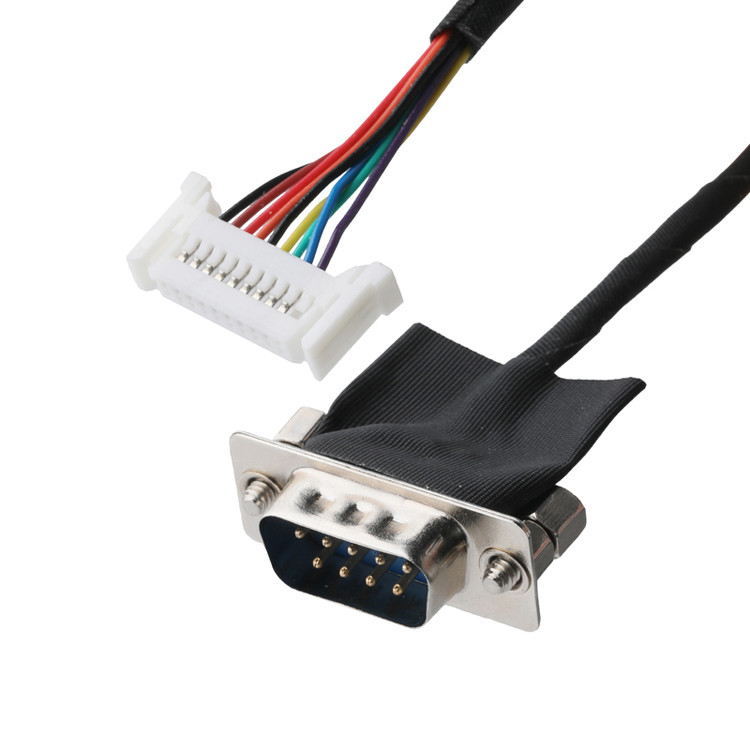 Zestaw kabli DB-9Pin LVDS D-SUB-9P Lutowanie męskie do TU1.0 20Pin TU1002HN0-20 Połącznik drutu OEM/ODM