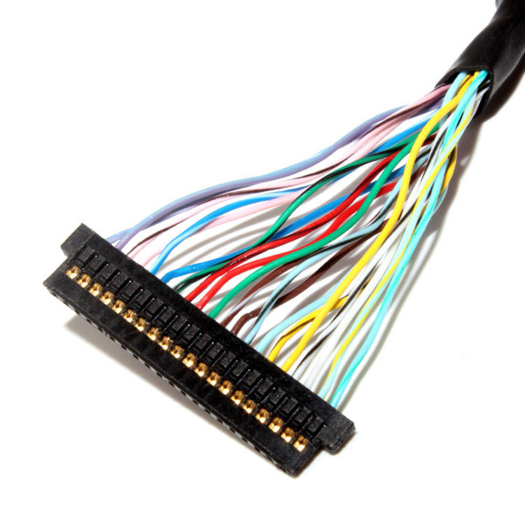 Zestaw kabli LVDS z przekątnością 1,0 mm i 32AWG, z wykorzystaniem łącznika LCD  DF13-20DS-1.25C