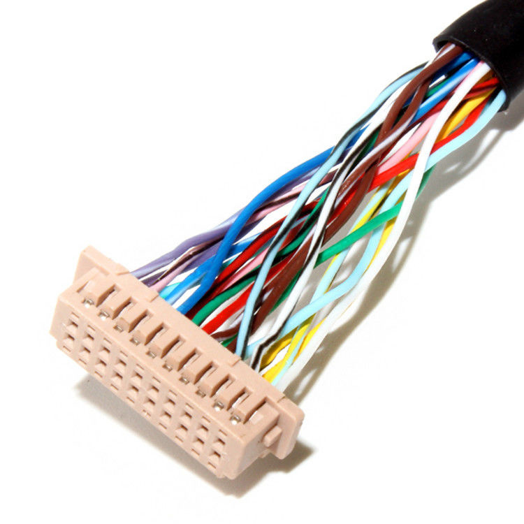 Zestaw kabli LVDS z przekątnością 1,0 mm i 32AWG, z wykorzystaniem łącznika LCD  DF13-20DS-1.25C