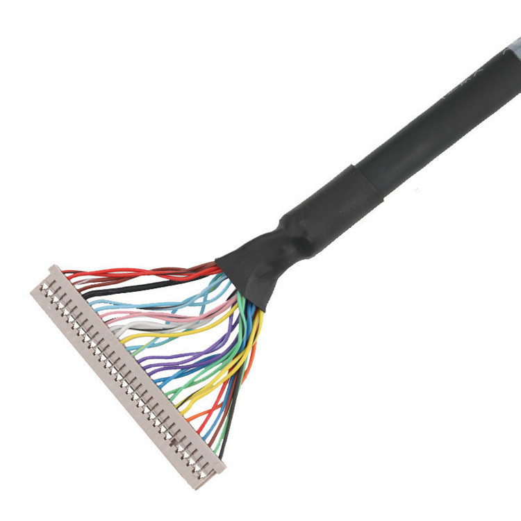 Z  1.25mm DF14-30S-1.25C do JAE 0.5mm FI-RE51HL powstaje zespół kabli LVDS EDP
