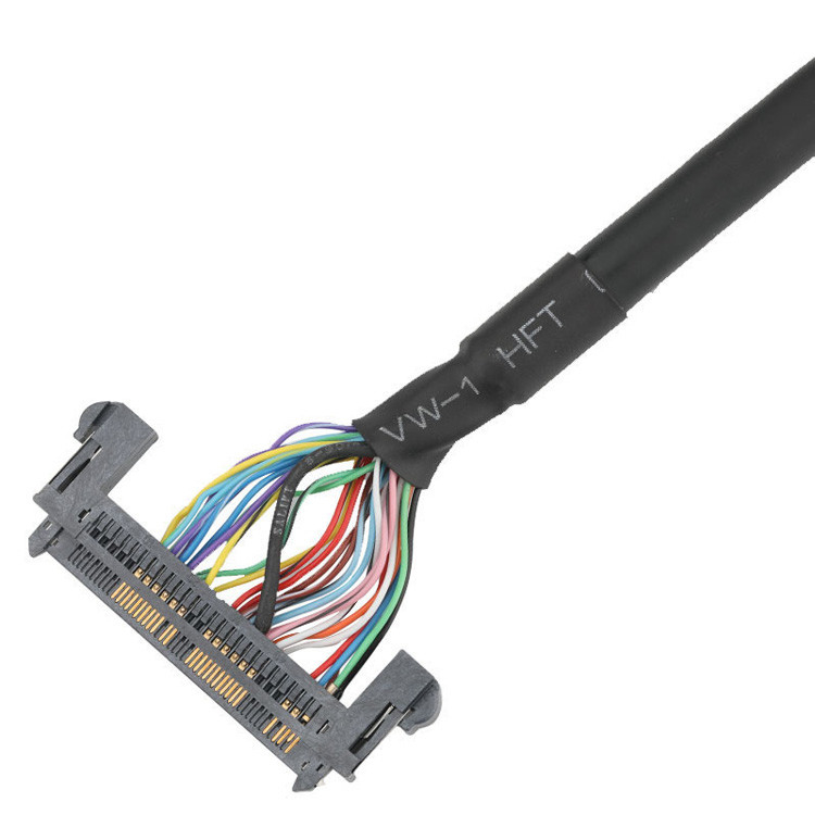 Z  1.25mm DF14-30S-1.25C do JAE 0.5mm FI-RE51HL powstaje zespół kabli LVDS EDP