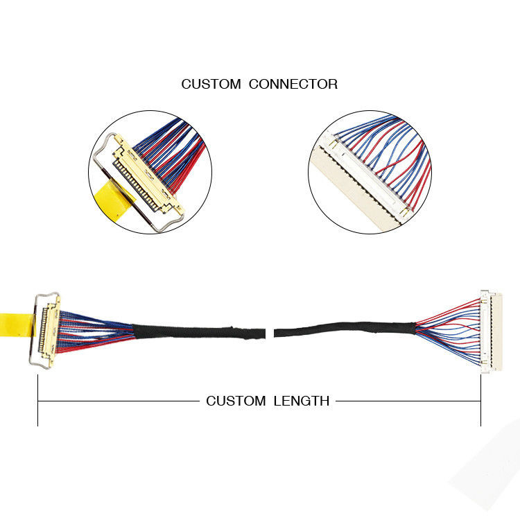 0.5mm Pitch 20453-220t-03 Lvds Kabel zestaw Df19g-20s Do I-Pex ISO14001