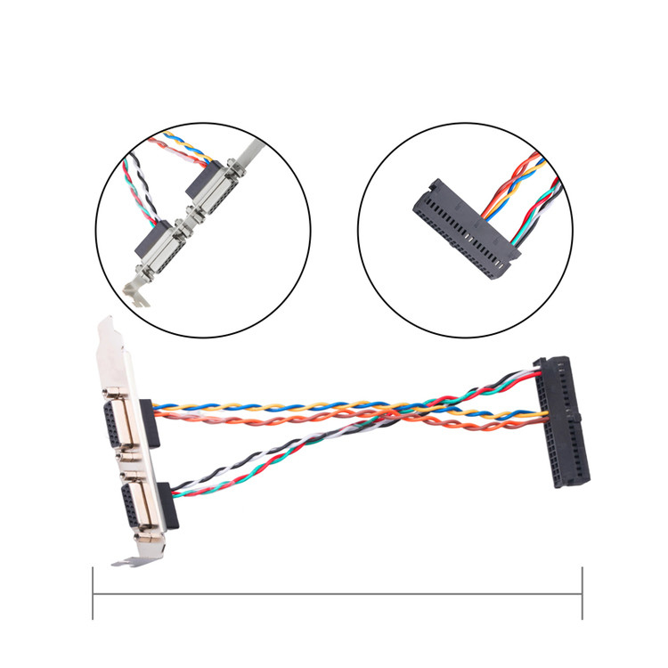 2-parowy kabel Lvds Złącze Db15 żeńskie 15-pinowe 205205-2 Elektryczne do 40-pinowego