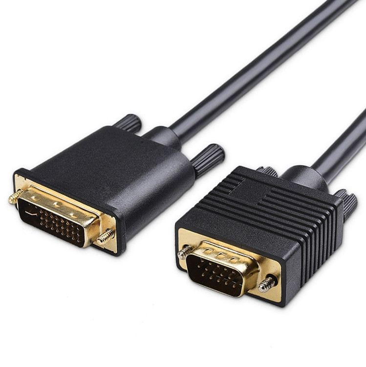 RoHS DVI-I 24+5 Pin To VGA Kabel LVDS LCD Złącza OEM / ODM