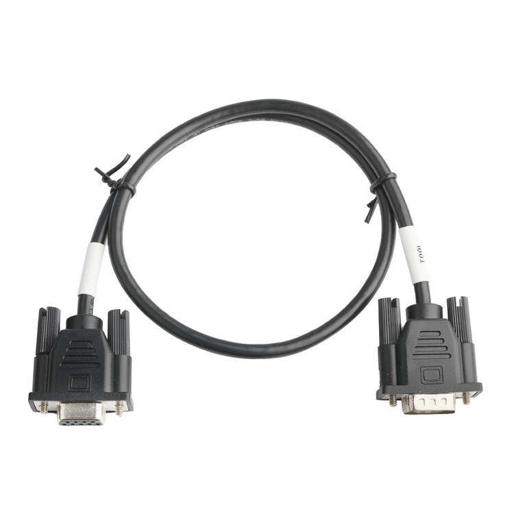 D-SUB-9Pin Male Connector z typem lutownicy, białym gumowym rdzeniem i niklowaną powłoką do D-SUB-9Pin female connector