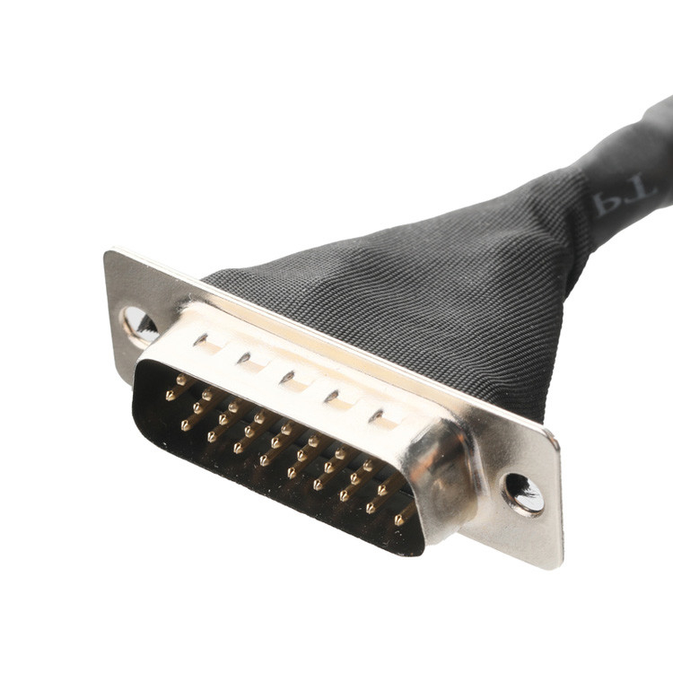 Zestaw kabli LVDS OEM/ODM z JAE FI-RE51HL 51-Pin do HD-SUB 26-Pin Male Solder UL 1007 20AWG