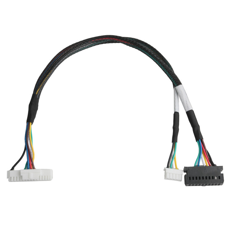 Kabel LVDS OEM/ODM od LHE PHSD 30P Pitch 2.0mm do A2545 20P Pitch 2.54mm, Drut UL1007 24AWG, Kolor według Pin-Out