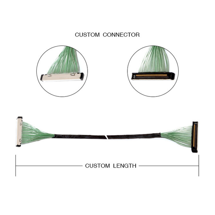 50 Pin 20380-R30T-06 łącznik LVDS EDP Micro Coaxial Cable Assembly 50P