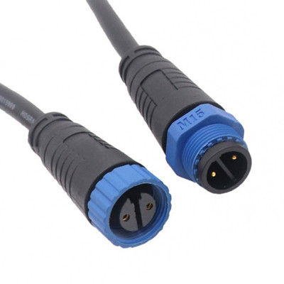 M15 Industrial 2, 3 Pin Circular Connector z montażem typu lutownicy i wodoodpornością IP67 OEM/ODM