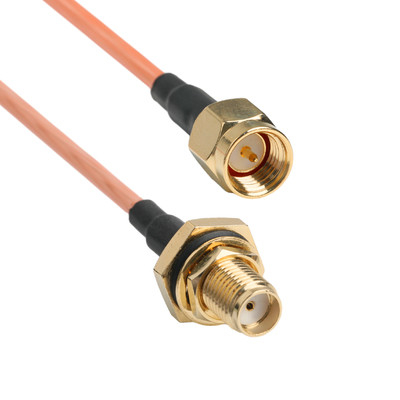 Złoty kontakt RG316 Kabel koaksjalny SMA Mężczyzna prosty wtykacz do SMA Kobieta rozgrzewacz