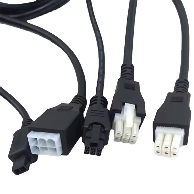 Niestandardowy kabel z molexem 5557 6pin 4,2 mm UL2464 20AWG*6C OD6,4 mm Czarny