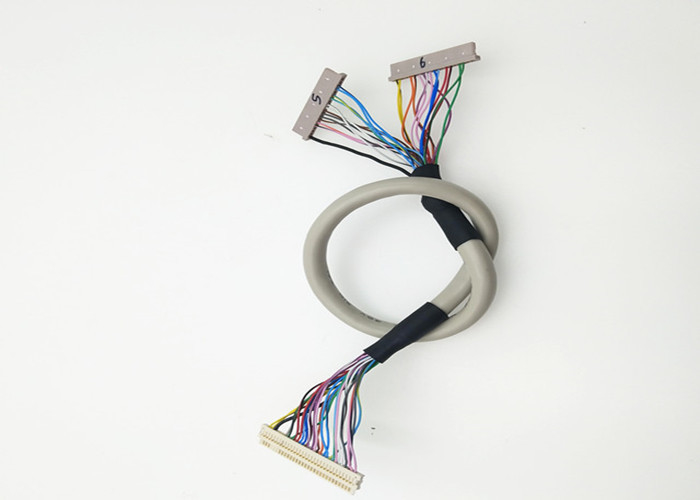 30 Awg Ekranowany okrągły kabel Y Lvds 30-stykowy JAE FI-X30H do 2 *  DF14-20S-1.25C