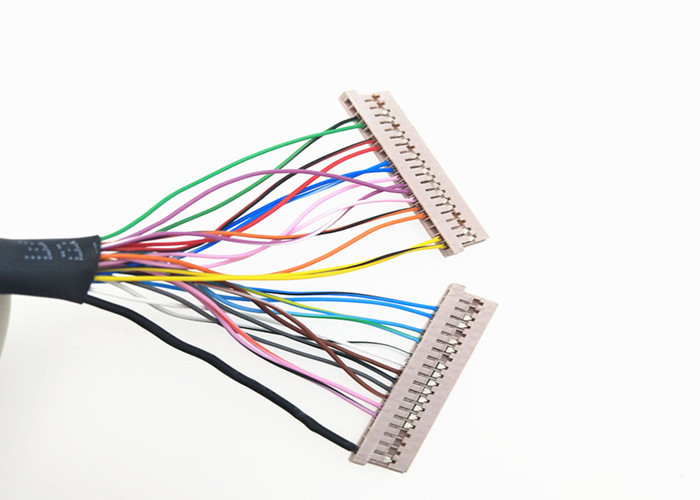 30 Awg Ekranowany okrągły kabel Y Lvds 30-stykowy JAE FI-X30H do 2 *  DF14-20S-1.25C