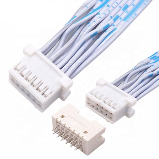 Niestandardowa wiązka przewodów JST Płaska taśma kablowa z rastrem 2,54 mm 12 pinów podwójny rząd do zastosowań elektronicznych