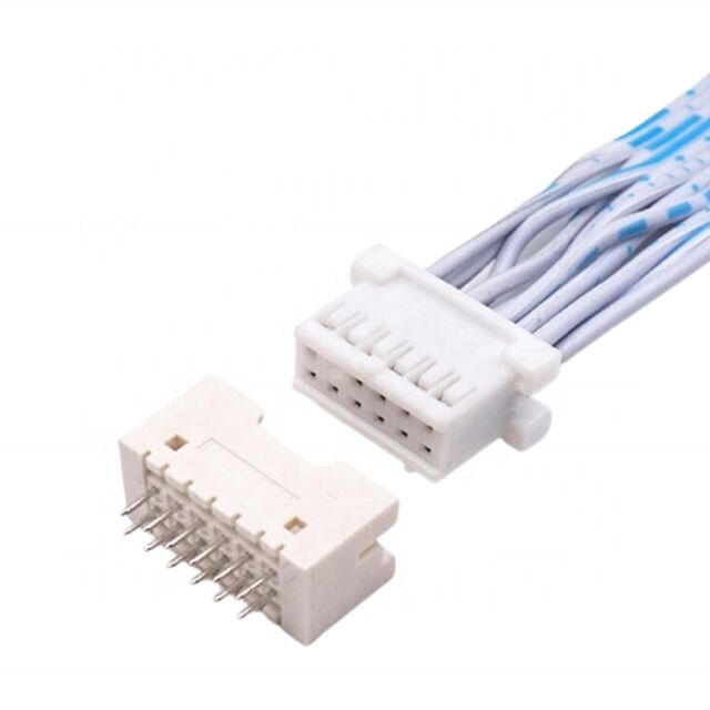 Niestandardowa wiązka przewodów JST Płaska taśma kablowa z rastrem 2,54 mm 12 pinów podwójny rząd do zastosowań elektronicznych