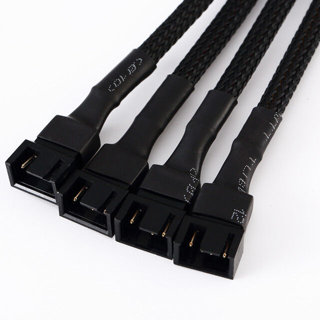 PWM Fan Splitter z 4Pin Male to Fan i 1 do 4 Female Connectors Używając 22AWG PVC Kabel