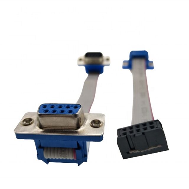 D-SUB DB9 do IDC Flat Ribbon Cable Assembly z złotym złączem i 2,54 mm pitch dla aplikacji o dostosowalnej długości
